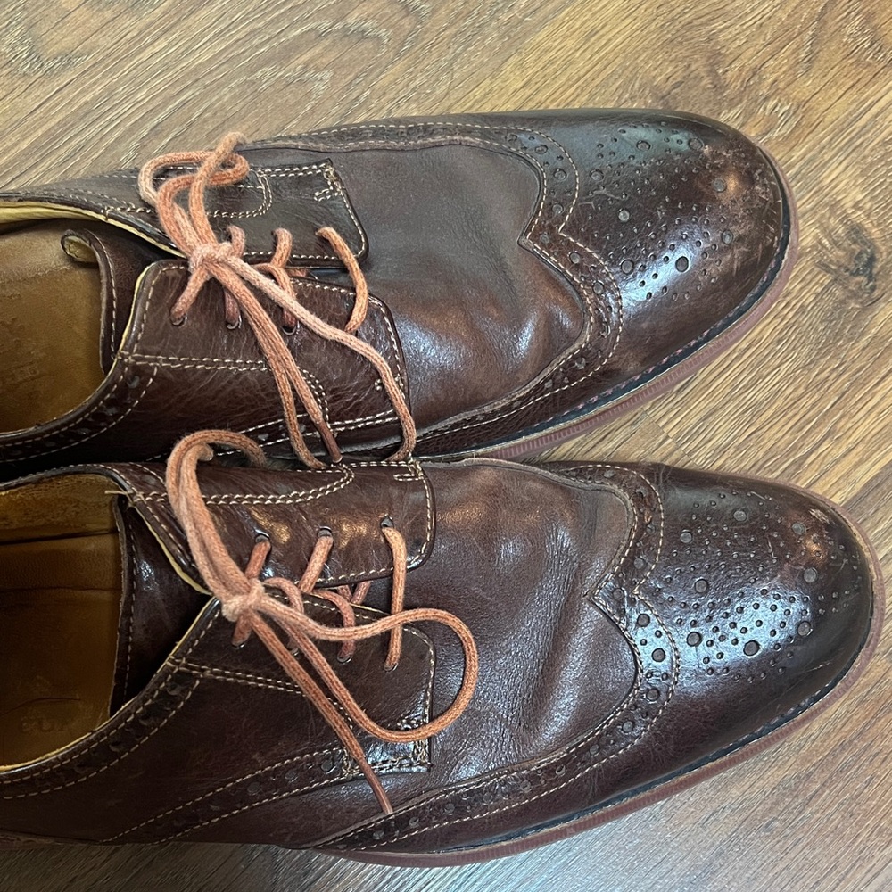 Sperry Top-Sider Dark Brown Leather Gold Bellingham Wingtip Oxfords - Picture 4 of 8